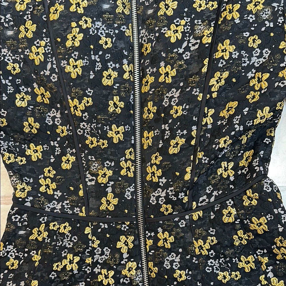 Ted Baker Black and Gold Floral Dress - Picture 10 of 10